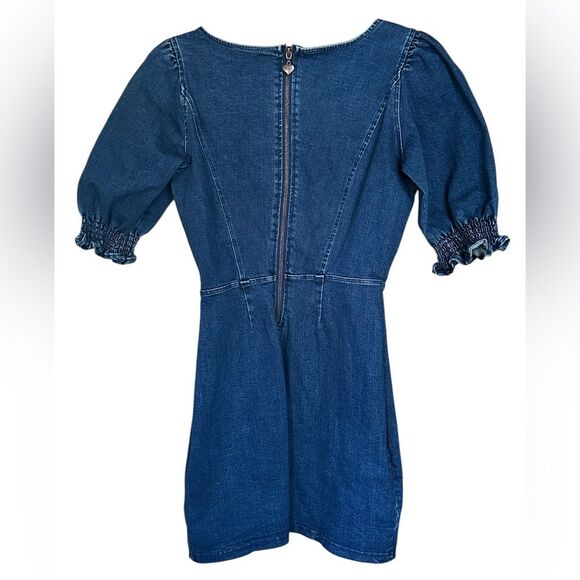 Betsey Johnson Zip-Up Short Sleeve Denim Mini Dress. Size 0. NWOT - Picture 3 of 8